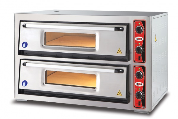 GMG Pizzaofen PF9262 DE elektrisch 6+6x Ø30cm 12 kW 400V Edelstahl 2 Backkammern