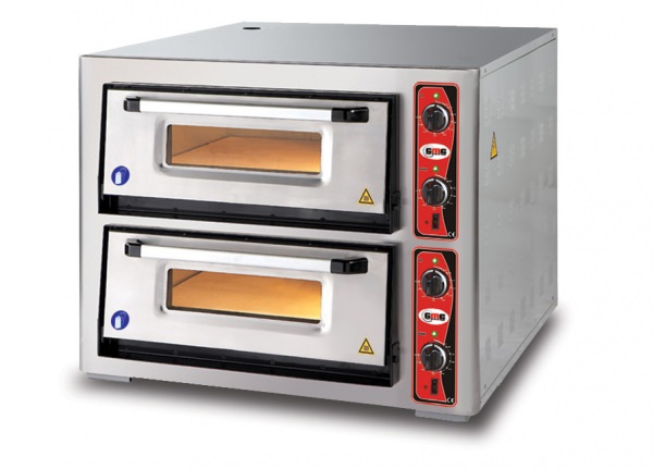 GMG Pizzaofen PF7070 DE elektrisch 4+4x Ø34cm 10 kW 400V Edelstahl 2 Backkammern