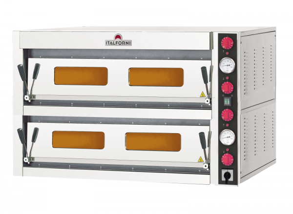 Pizzaofen für 6+6 Pizzen ø33cm elektro 13 kW