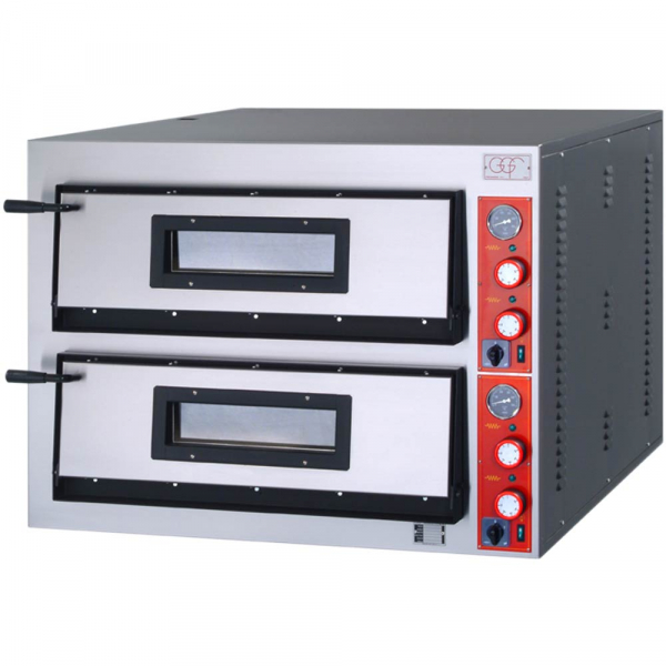 GGF Pizzaofen mit zwei Kammern für 8 Pizzen à 360 mm, 12 kW, 1010 x 850 x 750mm (BxTxH)