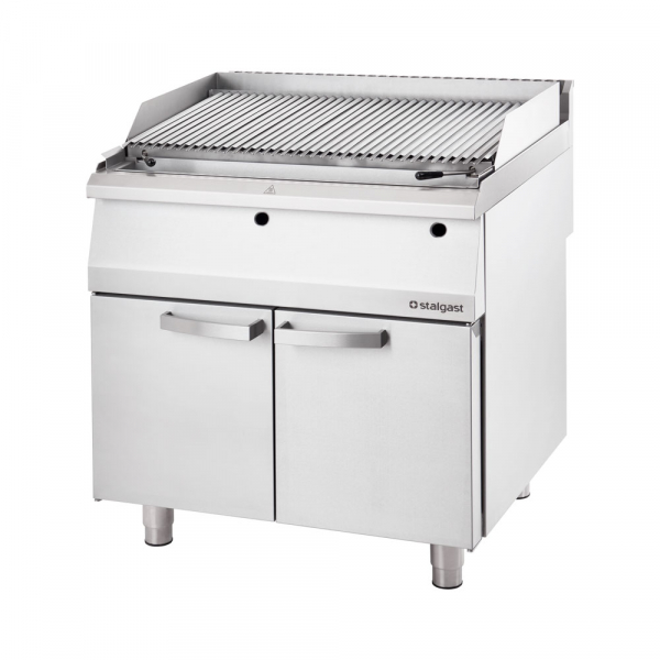 Gas-Lavastein-Grill als Standgerät, Serie 700 ND mit S-Rost, 800x700x850 mm