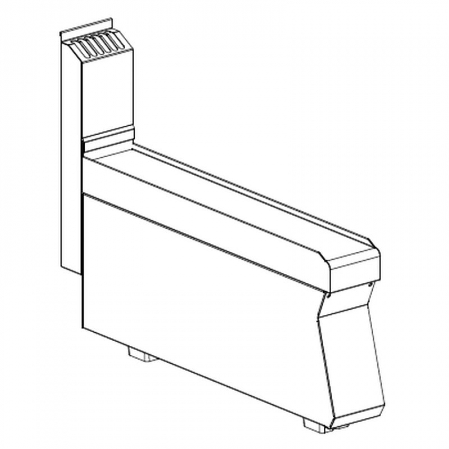 Neutralelement 100 mm breit ohne Schublade