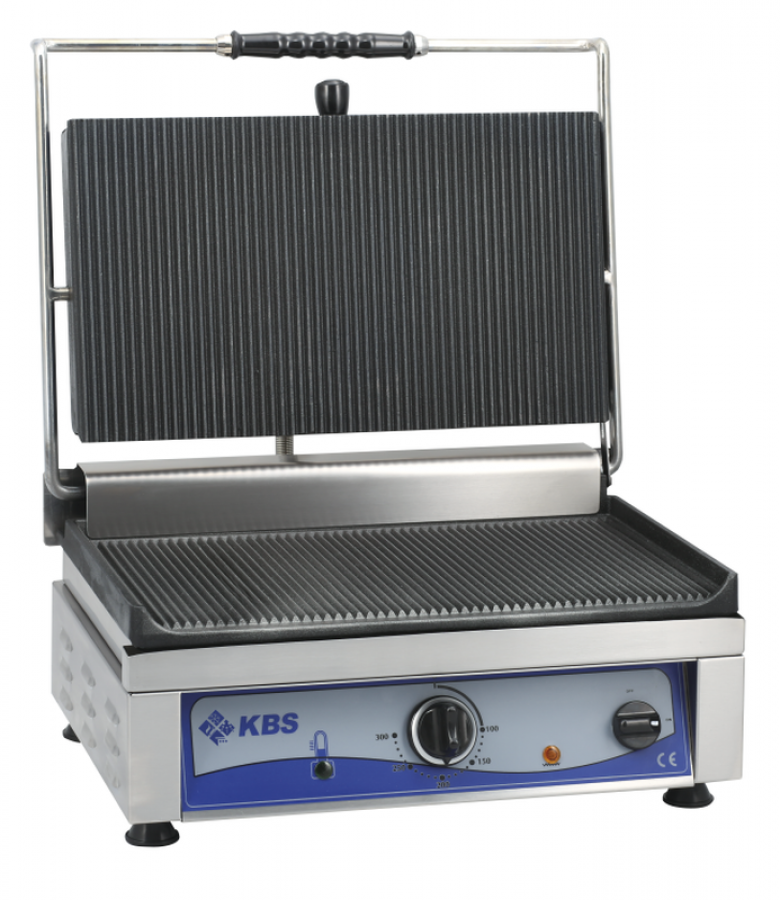 Kontaktgrill Grillfläche 36x27 cm oben & unten gerillt 1 Heizzone