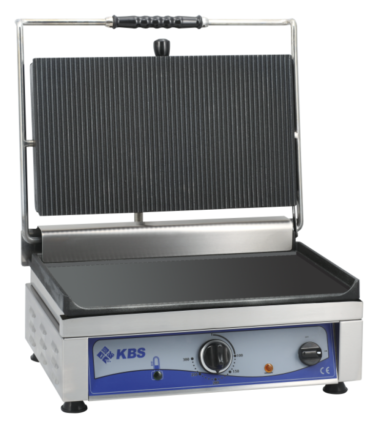 Kontaktgrill Grillfläche 45x27 cm oben gerillt & unten glatt 1 Heizzone