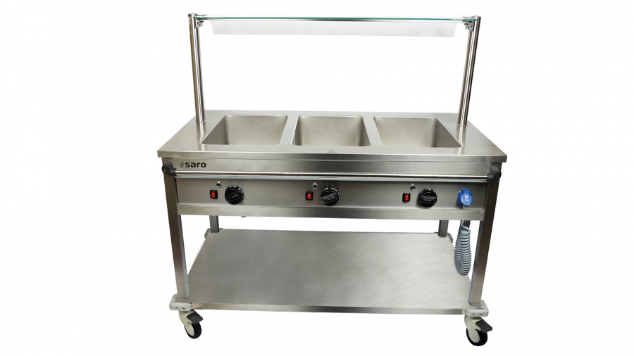 Gastro Bain Marie Wagen BTS-3 längsseitige Bedienung