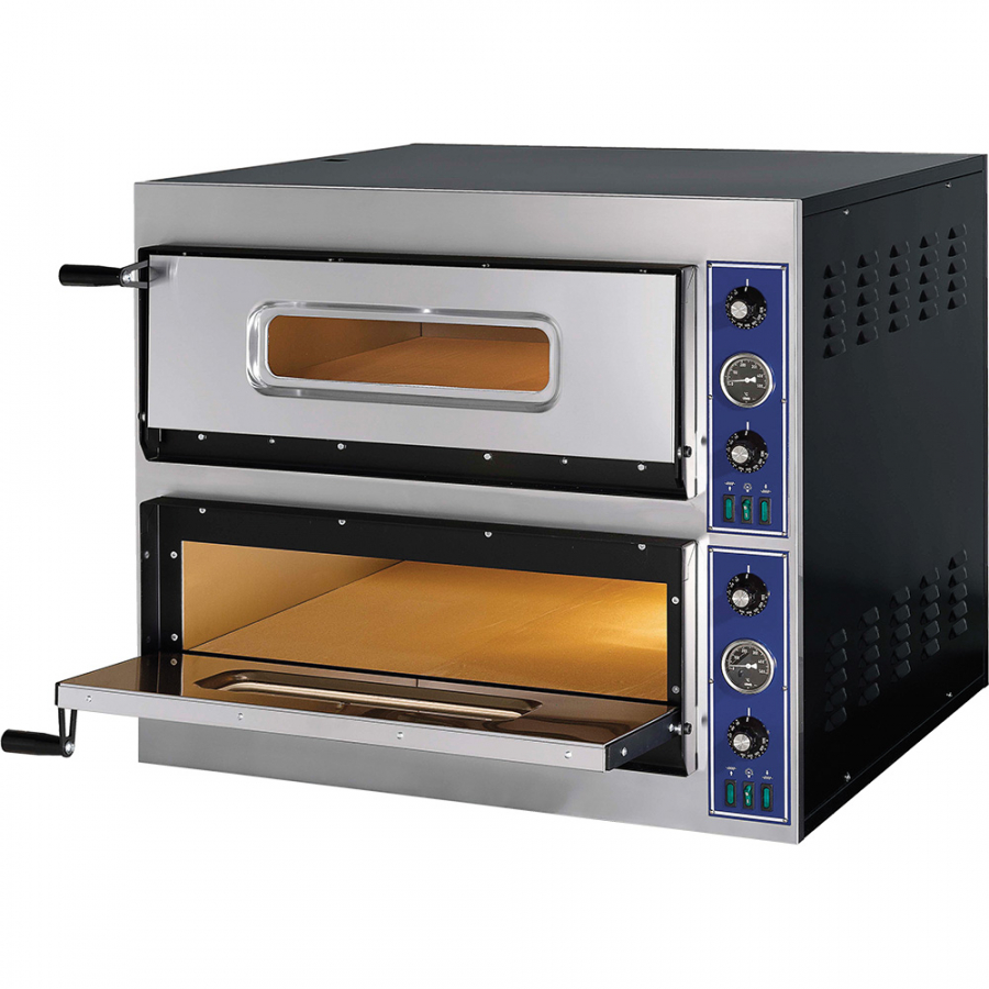 GGF Pizzaofen E-Start Line mit zwei Kammern für 8 Pizzen à 320 mm, 8,4 kW, 900x785x750 mm (BxTxH)