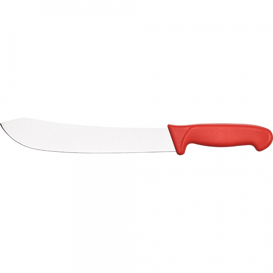 Blockmesser Premium, HACCP, Griff rot, Edelstahlklinge 25 cm