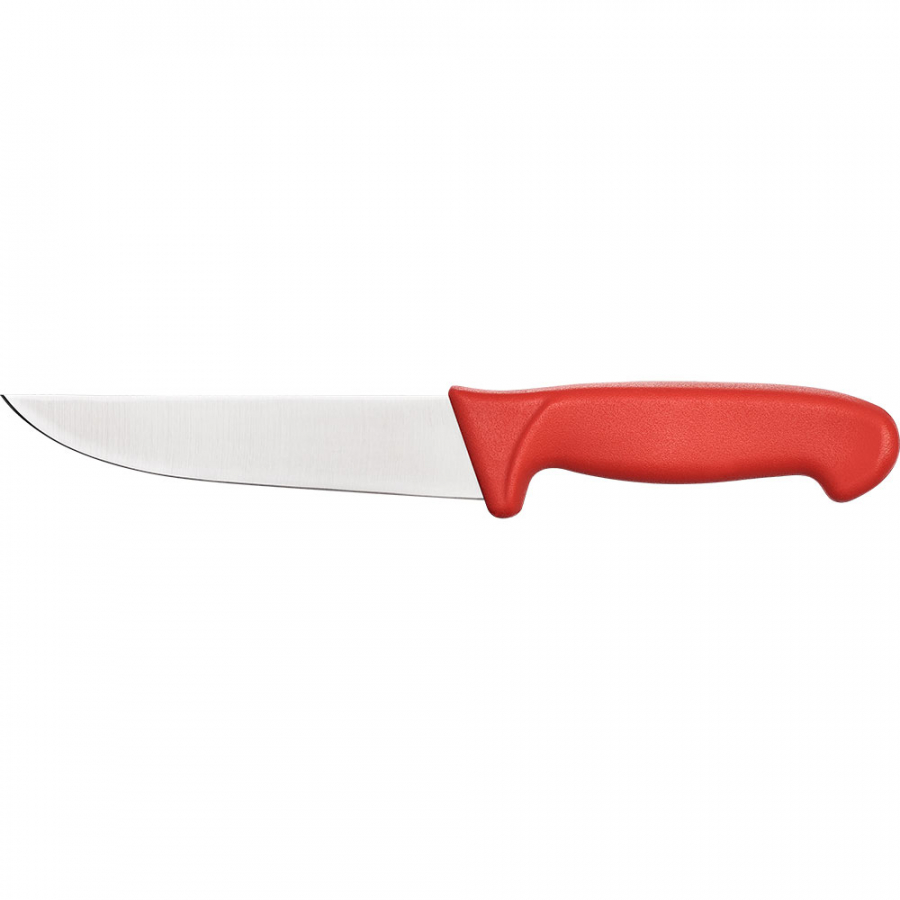 Küchenmesser Premium, HACCP, Griff rot, Edelstahlklinge, L. 15 cm