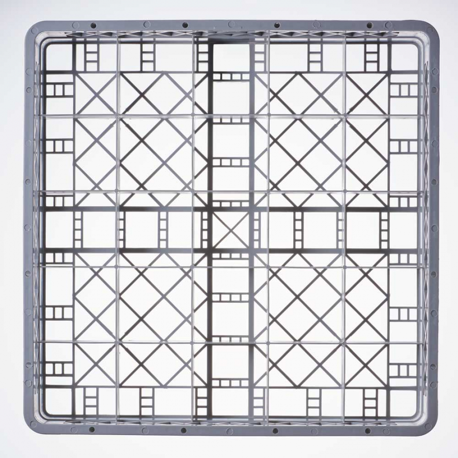 Spülkorb für Gläser und Tassen, 25 Fächer, 500 x 500 mm