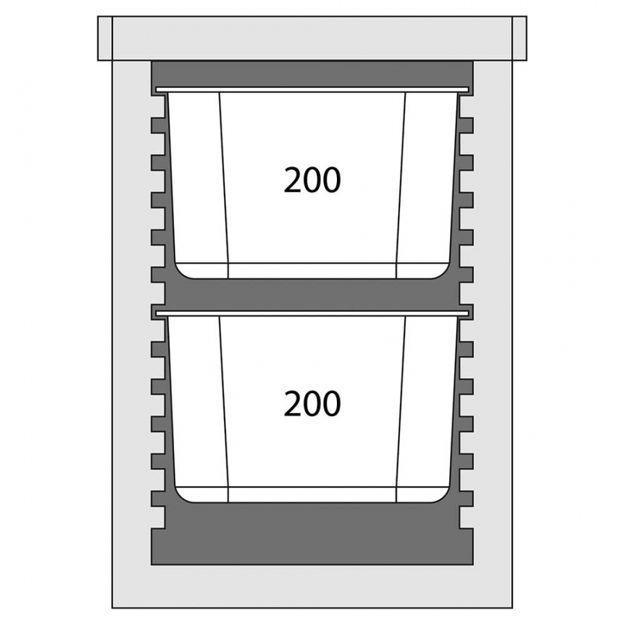 Thermobox Frontlader für 6x GN 1/1 (65 mm)