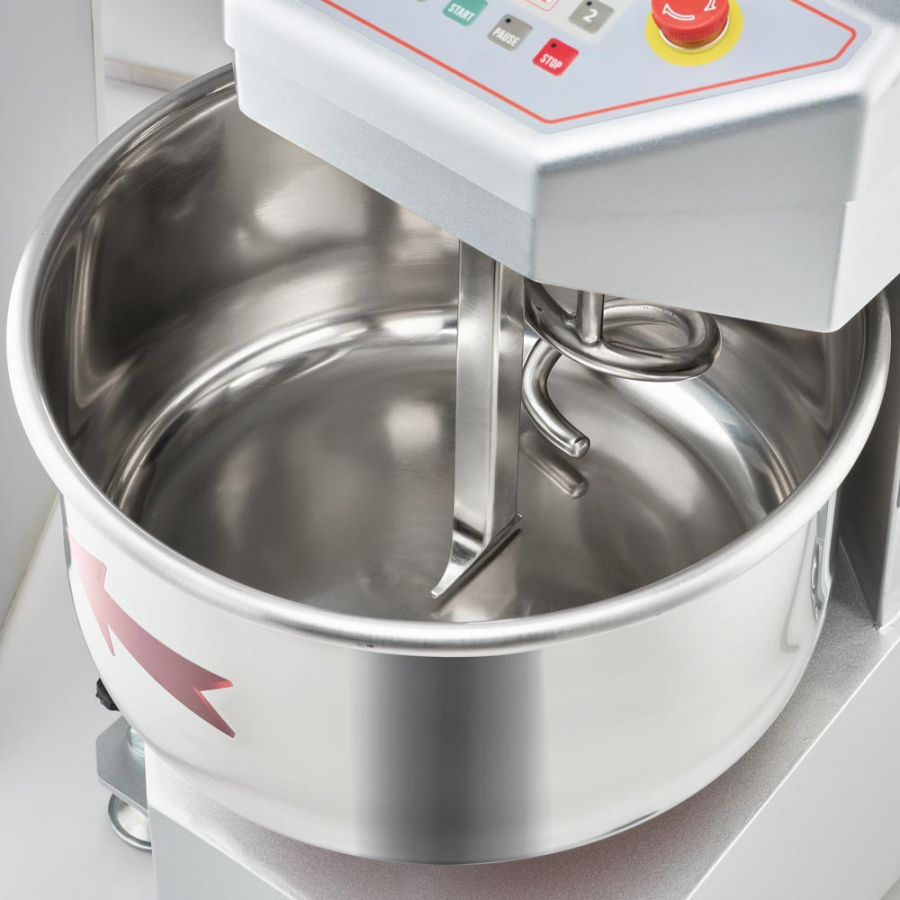 Spiral-Teigknetmaschine, automatische Steuerung, 23 Liter, 1,3 kW