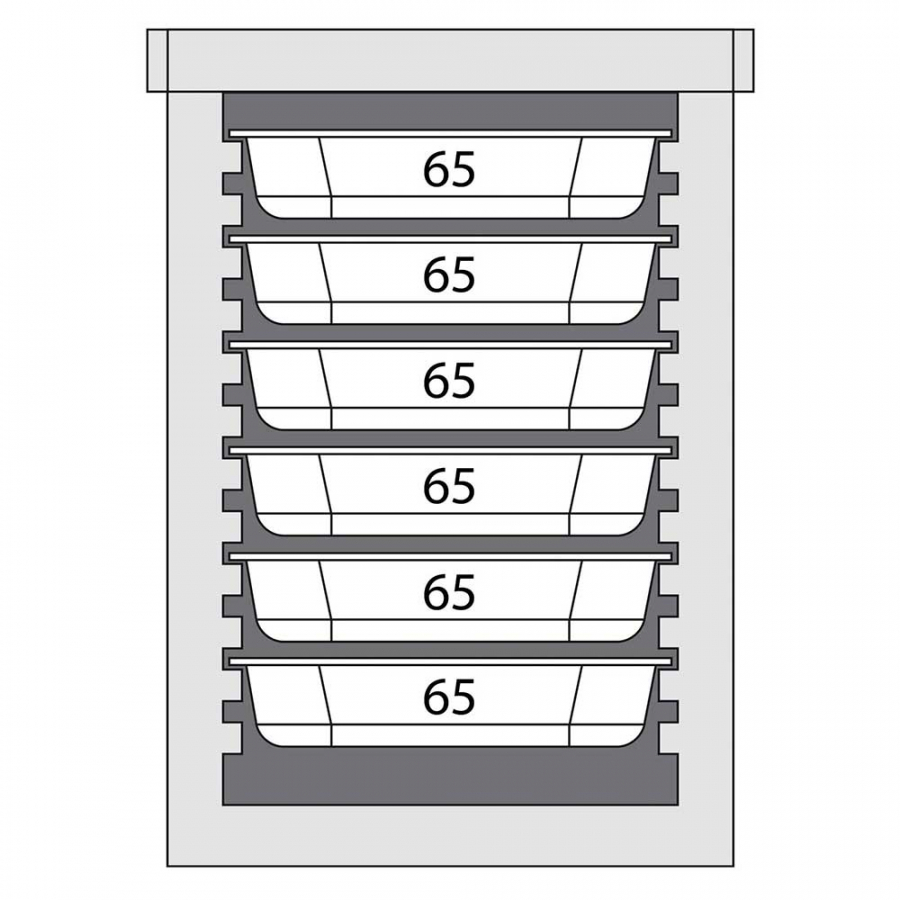 Thermobox Frontlader für 6x GN 1/1 (65mm)