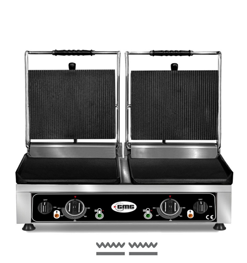 GMG Doppel-Kontaktgrill KG2735DG oben gerillt unten glatt